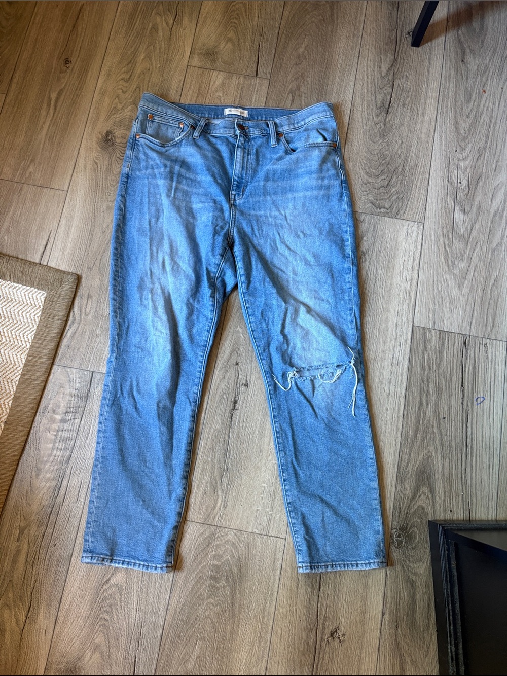 Madewell The High-Rise Slim Boyjean in Summit Wash: Summerweight Edition Size 32